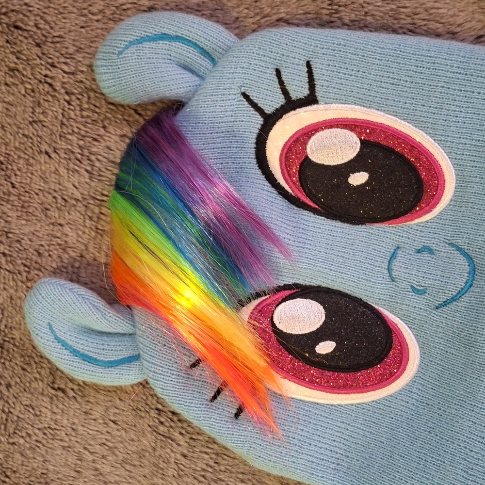 My Little Pony Light Blue Knit Hat - Picture 2 of 5